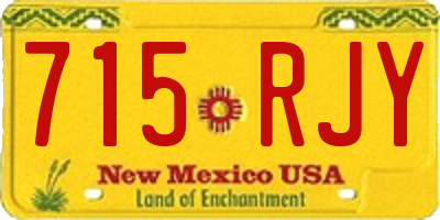 NM license plate 715RJY