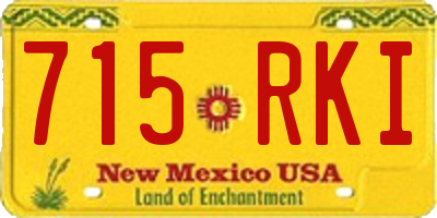 NM license plate 715RKI