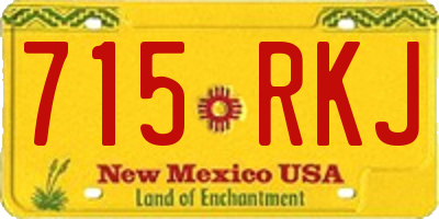 NM license plate 715RKJ