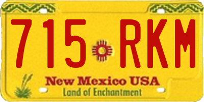 NM license plate 715RKM