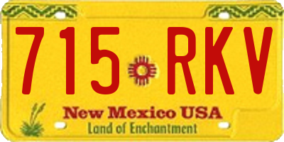 NM license plate 715RKV