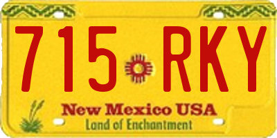 NM license plate 715RKY