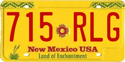 NM license plate 715RLG