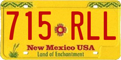 NM license plate 715RLL