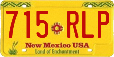 NM license plate 715RLP