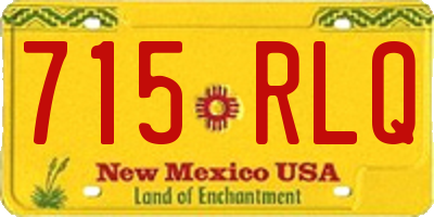 NM license plate 715RLQ