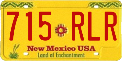 NM license plate 715RLR