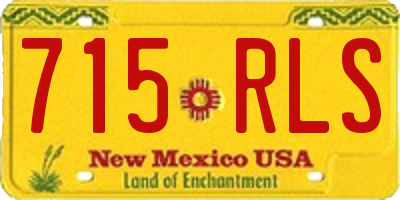 NM license plate 715RLS