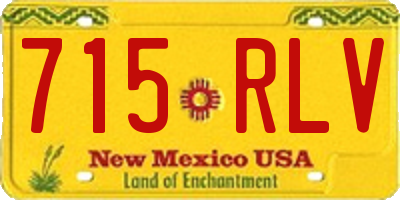 NM license plate 715RLV