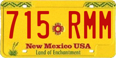 NM license plate 715RMM