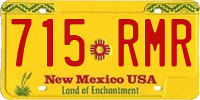 NM license plate 715RMR