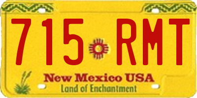 NM license plate 715RMT