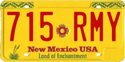 NM license plate 715RMY