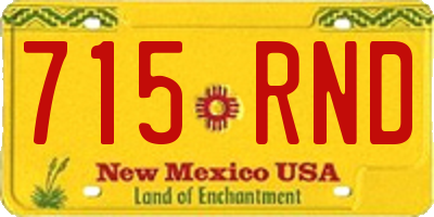 NM license plate 715RND