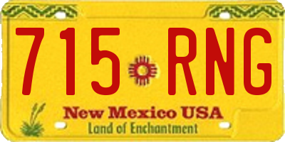 NM license plate 715RNG