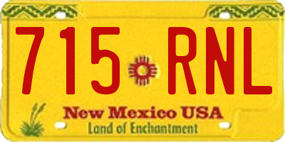 NM license plate 715RNL