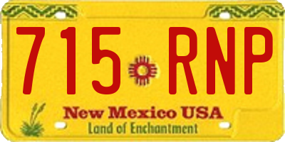 NM license plate 715RNP