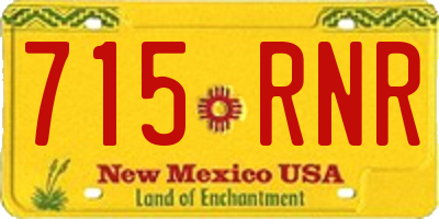NM license plate 715RNR