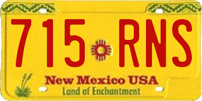 NM license plate 715RNS