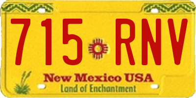 NM license plate 715RNV