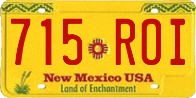 NM license plate 715ROI