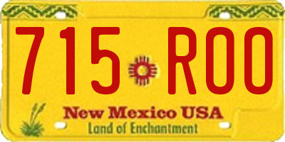 NM license plate 715ROO