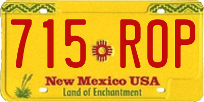 NM license plate 715ROP