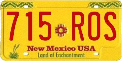 NM license plate 715ROS
