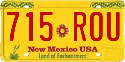 NM license plate 715ROU
