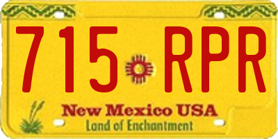 NM license plate 715RPR