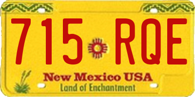 NM license plate 715RQE