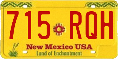 NM license plate 715RQH