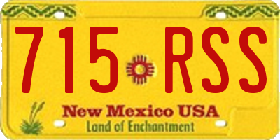 NM license plate 715RSS