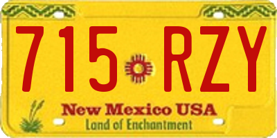 NM license plate 715RZY