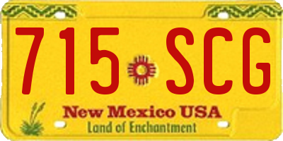 NM license plate 715SCG
