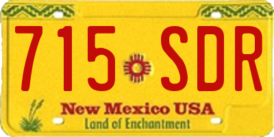 NM license plate 715SDR