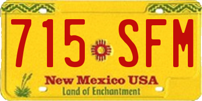 NM license plate 715SFM