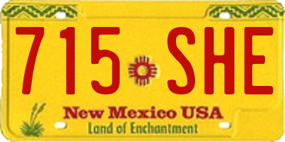 NM license plate 715SHE