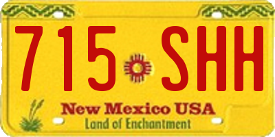 NM license plate 715SHH