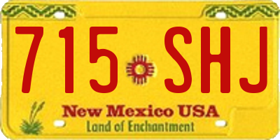 NM license plate 715SHJ