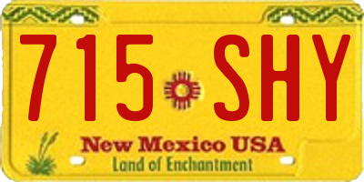 NM license plate 715SHY
