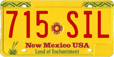 NM license plate 715SIL