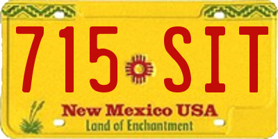 NM license plate 715SIT