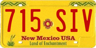 NM license plate 715SIV