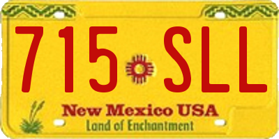 NM license plate 715SLL
