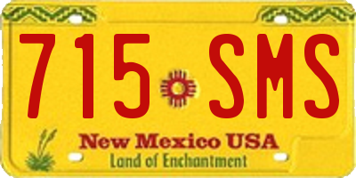 NM license plate 715SMS