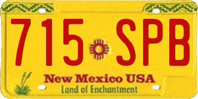 NM license plate 715SPB