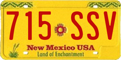 NM license plate 715SSV