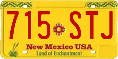 NM license plate 715STJ
