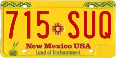 NM license plate 715SUQ